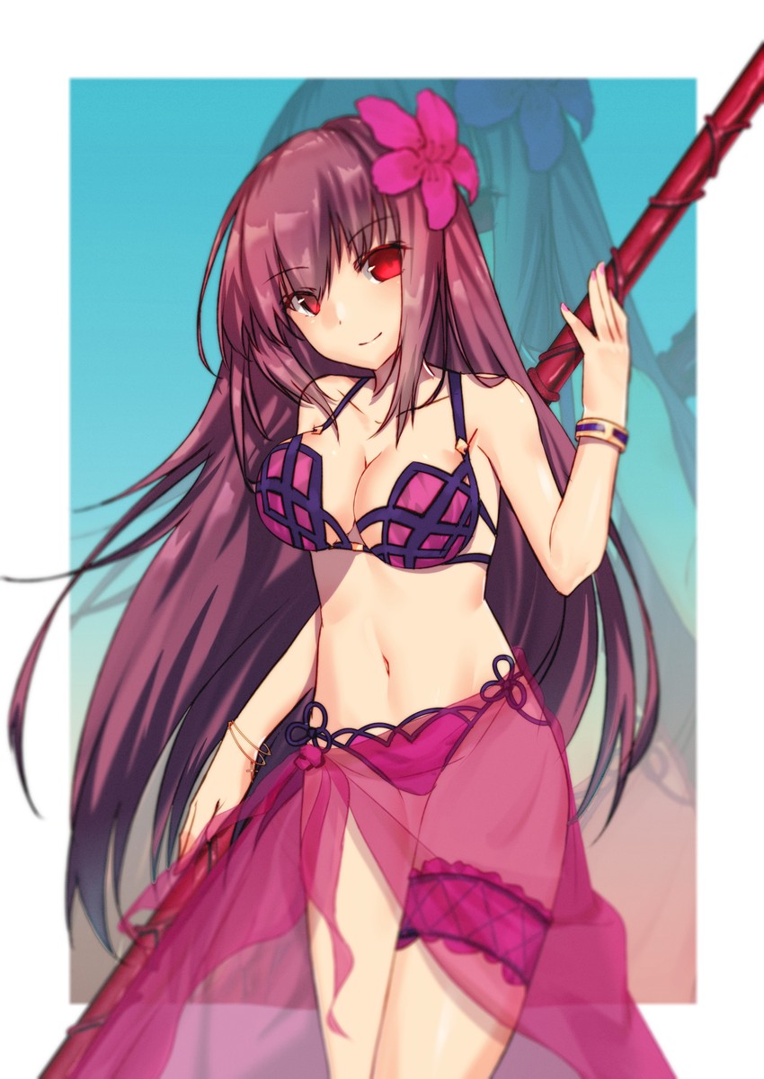 scathach (fate and 1 more) drawn by mo_(pixiv9929995)