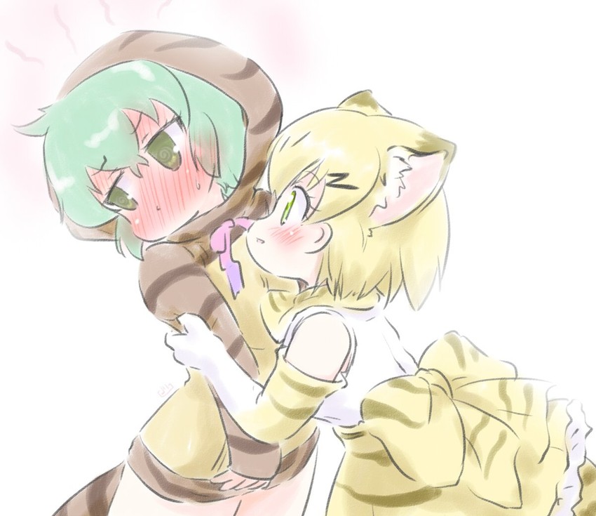 tsuchinoko and sand cat (kemono friends) drawn by uho_(uhoyoshi-o)