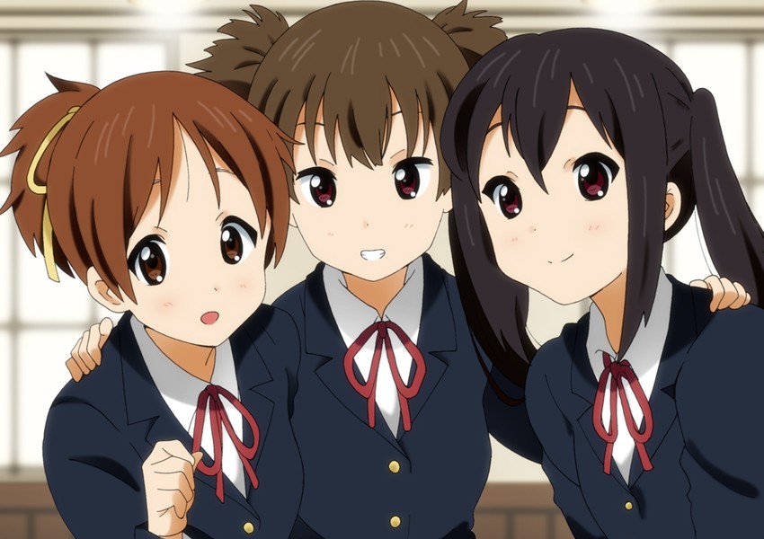 nakano azusa, hirasawa ui, and suzuki jun (k-on!) drawn by yamasaki_wataru