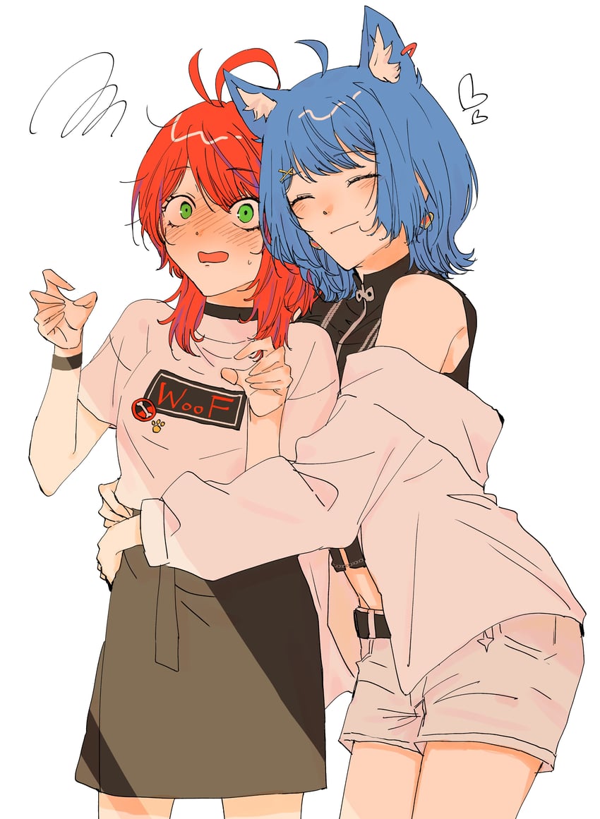 souya ichika and akane canna (nanashi inc.) drawn by amaotome