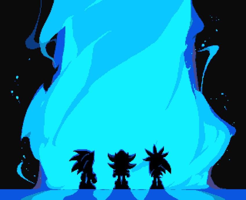 sonic the hedgehog, shadow the hedgehog, and silver the hedgehog (sonic and 1 more) drawn by spacedawgspace