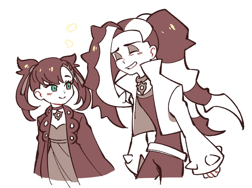 marnie and piers (pokemon and 1 more) drawn by ukata
