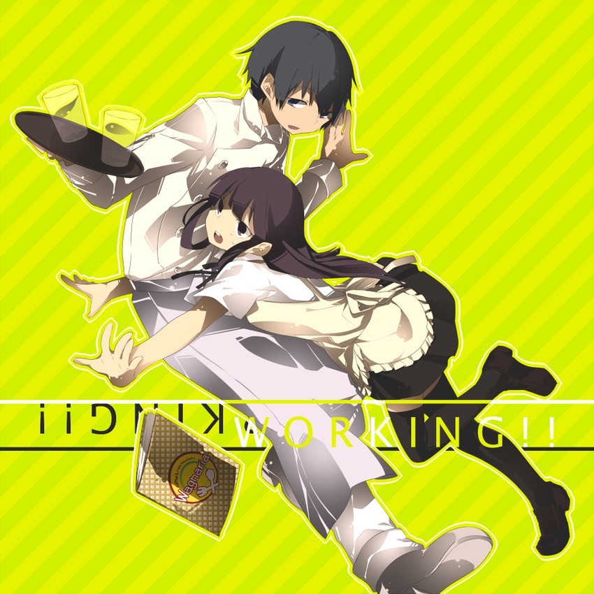 yamada aoi and souma hiroomi (working!!) drawn by ciel_arc