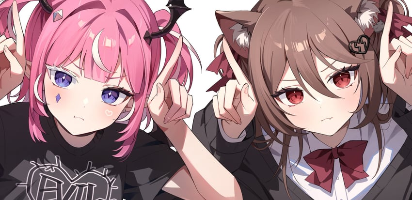 evil neuro-sama and camila (indie virtual youtuber and 1 more) drawn by azit_(down)