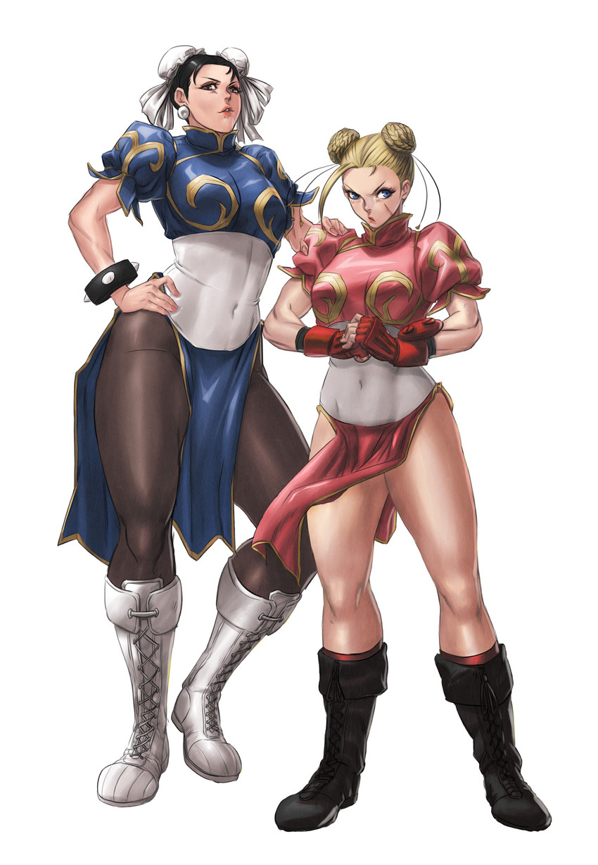 chun-li and cammy white (street fighter) drawn by h_potemkin