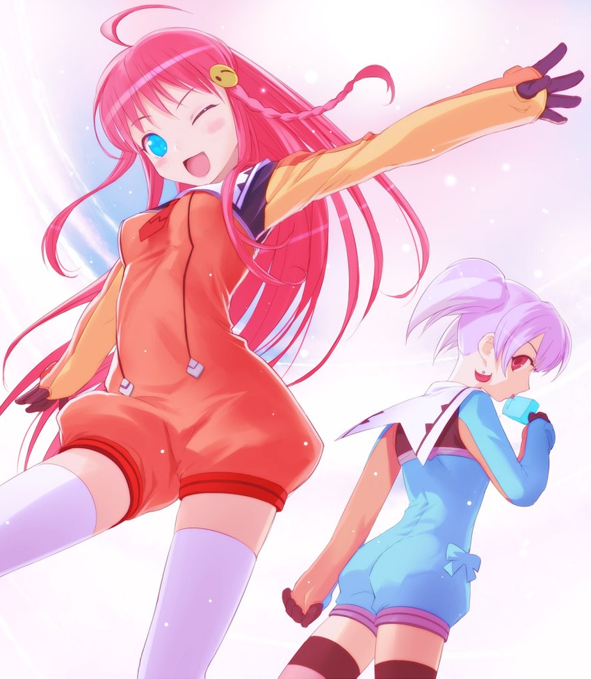 nono and tycho science (top wo nerae! and 1 more) drawn by uni_(plastic_girl)