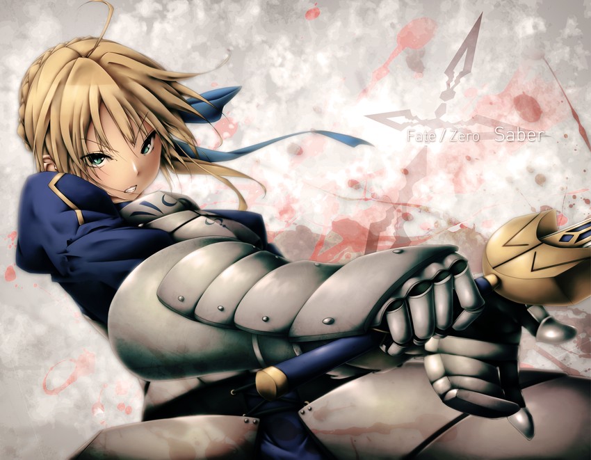 artoria pendragon and saber (fate and 1 more) drawn by arthur_ko and karasu_raku