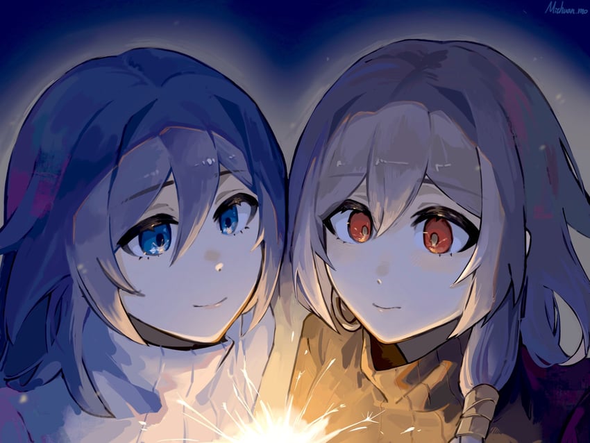 fu hua and herrscher of sentience (honkai and 1 more) drawn by michuan_ximo