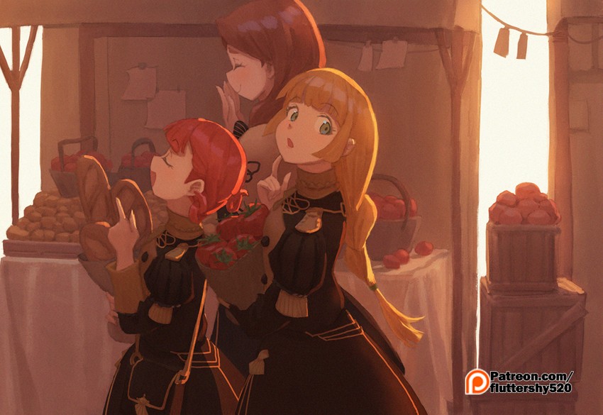ingrid brandl galatea, mercedes von martritz, and annette fantine dominic (fire emblem and 1 more) drawn by green_little