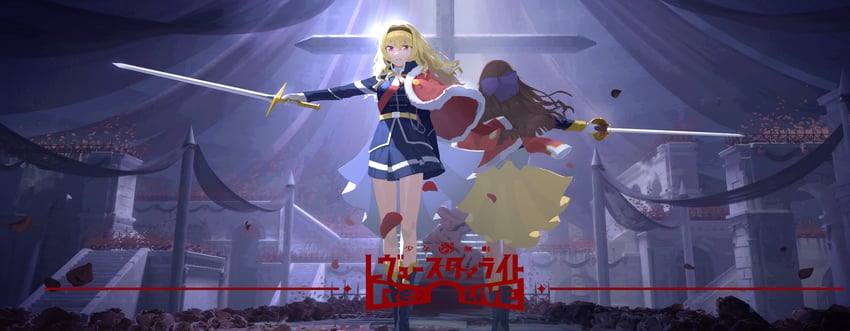 saijou claudine and tendou maya (shoujo kageki revue starlight and 1 more) drawn by rihaku_(lb1416034349)