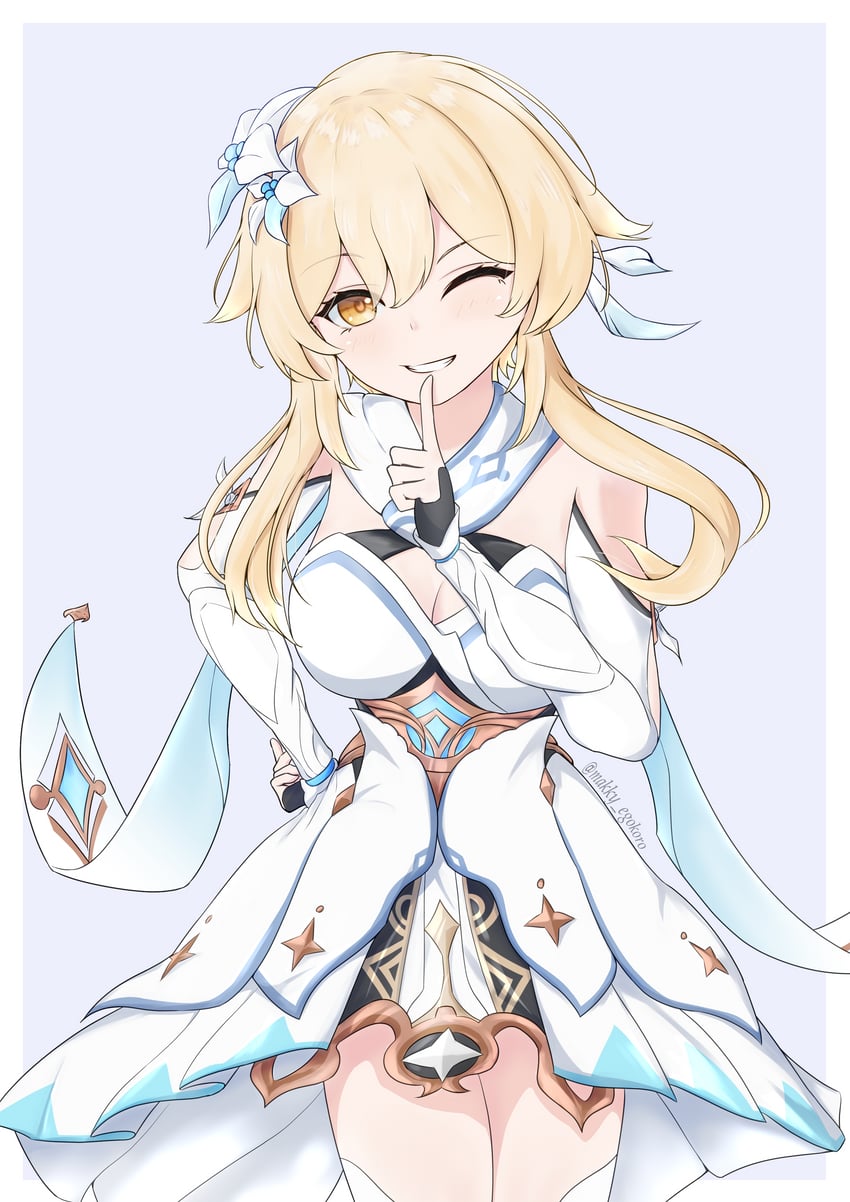 lumine (genshin impact) drawn by makky_egokoro