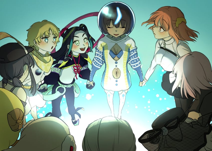 mash kyrielight, fujimaru ritsuka, altera, utsumi erice, voyager, and 6 more (fate and 1 more) drawn by hiyayaako