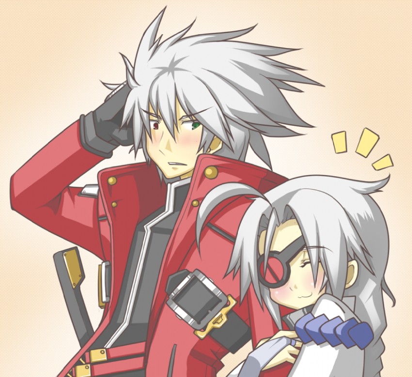 ragna the bloodedge and nu-13 (blazblue) drawn by piza_poteto