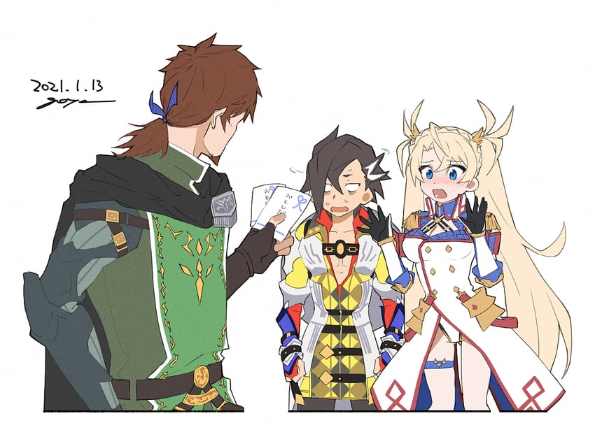 bradamante, hector, and mandricardo (fate and 1 more) drawn by goya_(xalbino)