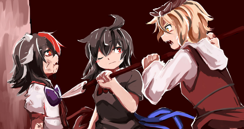 houjuu nue, toramaru shou, and kijin seija (touhou) drawn by kapiten70