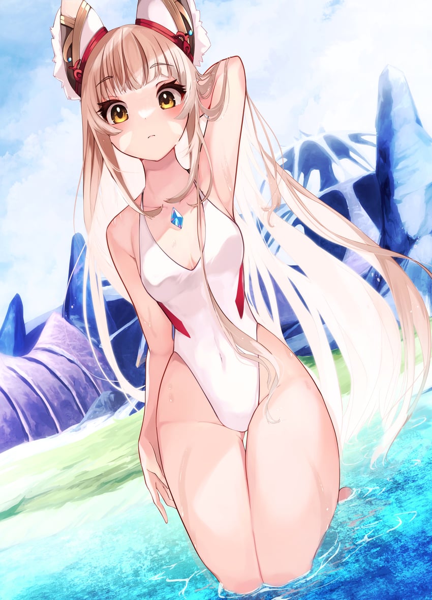 nia (xenoblade chronicles and 1 more) drawn by risumi_(taka-fallcherryblossom)