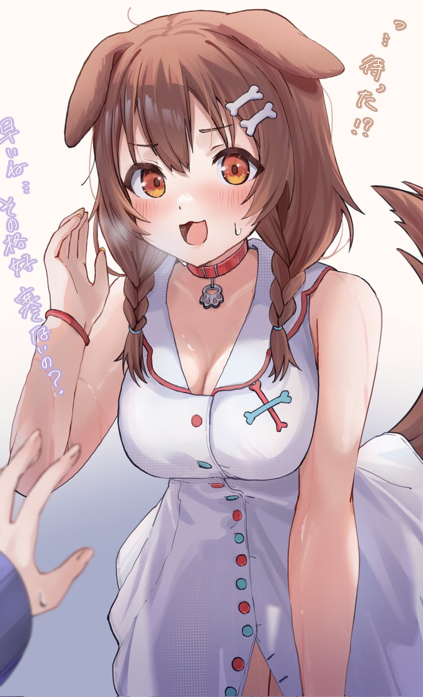 nekomata okayu and inugami korone (hololive) drawn by angeldu