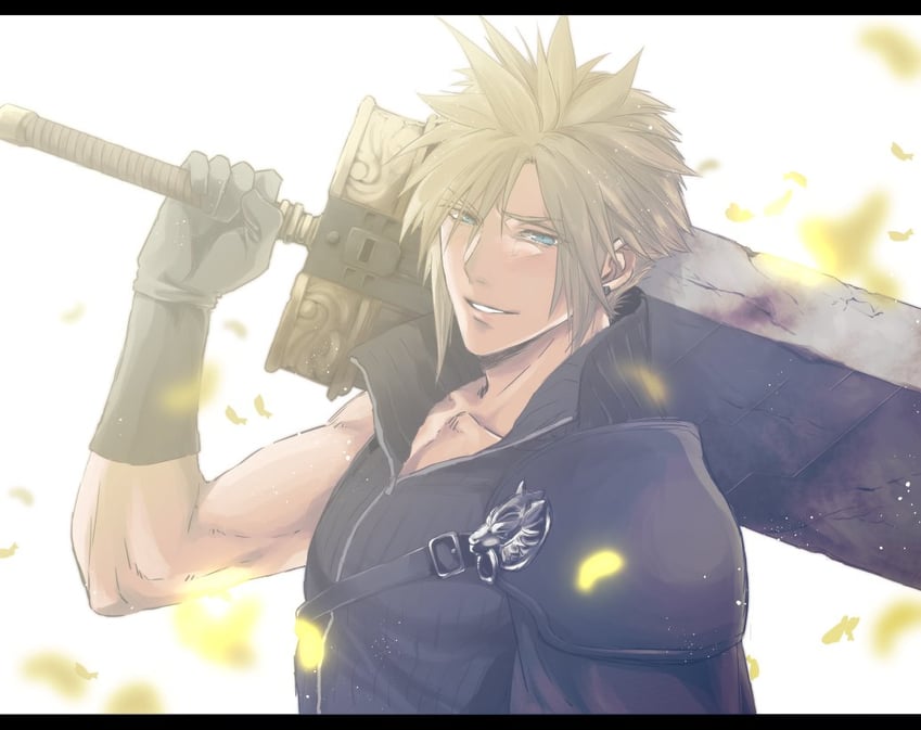 cloud strife (final fantasy and 2 more) drawn by kyoujixxxx