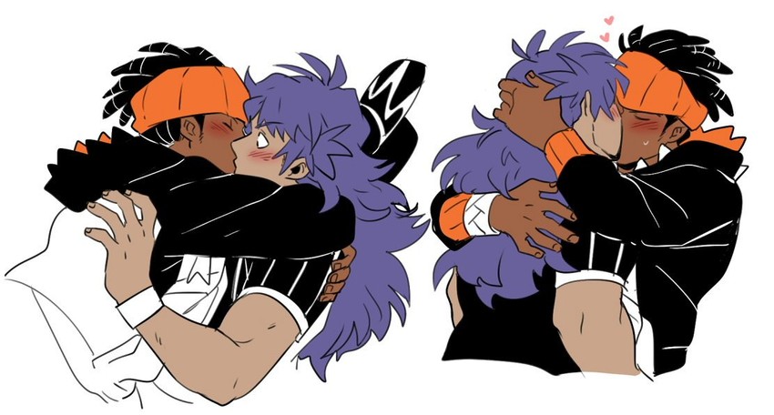 leon and raihan (pokemon and 1 more) drawn by moosopp