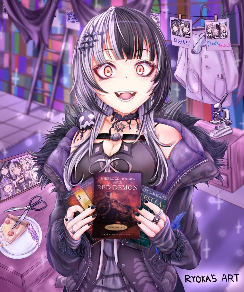 shiori novella, nerissa ravencroft, fuwawa abyssgard, mococo abyssgard, and koseki bijou (hololive and 1 more) drawn by ryokas_art