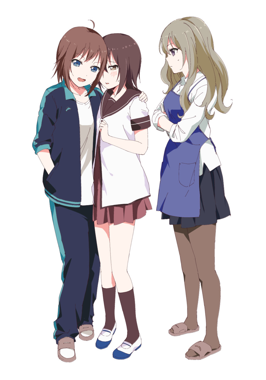 funami yui, minamino tsubasa, and kitamiya hatsumi (yuruyuri) drawn by kamiki_uutarou