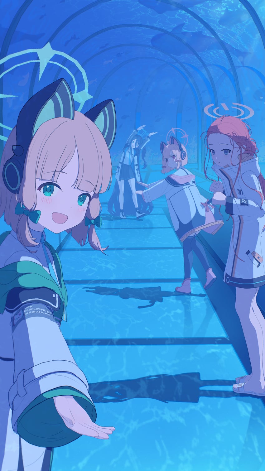 aris, momoi, midori, and yuzu (blue archive) drawn by heelio