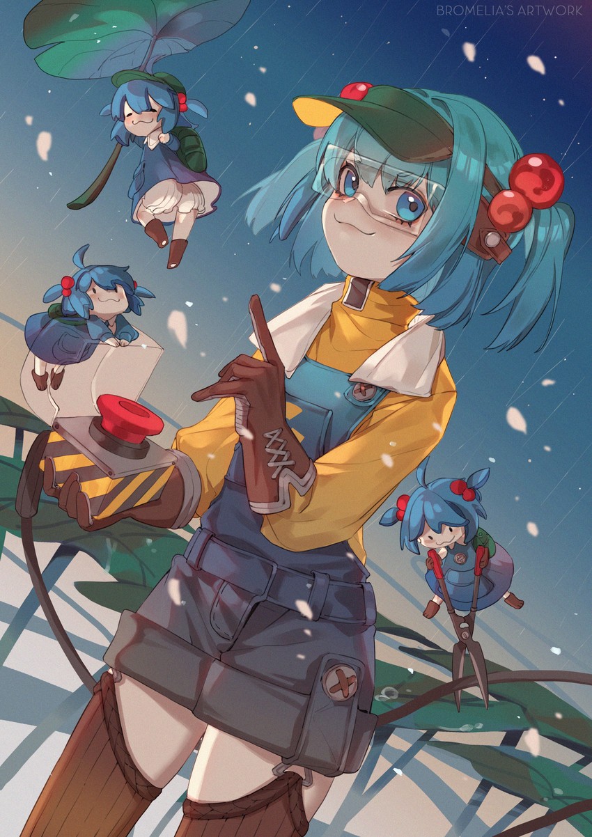 kawashiro nitori and kappa mob (touhou) drawn by penzai_fengli