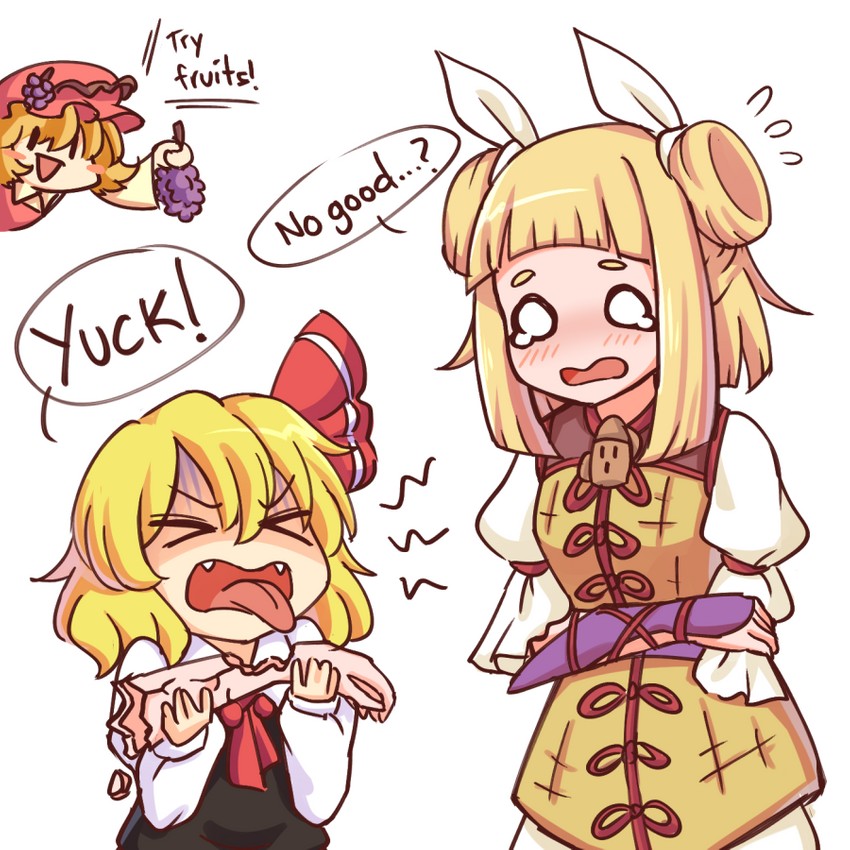 rumia, aki minoriko, and joutouguu mayumi (touhou) drawn by wool_(miwol)