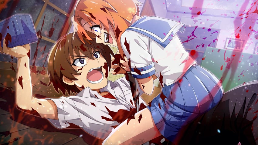 ryuuguu rena and maebara keiichi (higurashi no naku koro ni and 1 more)
