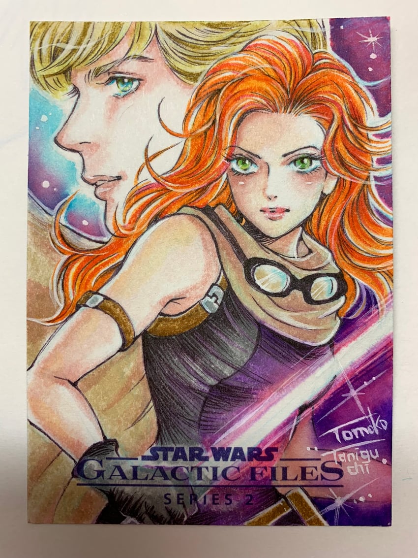 luke skywalker and mara jade (star wars) drawn by tomoko_taniguchi