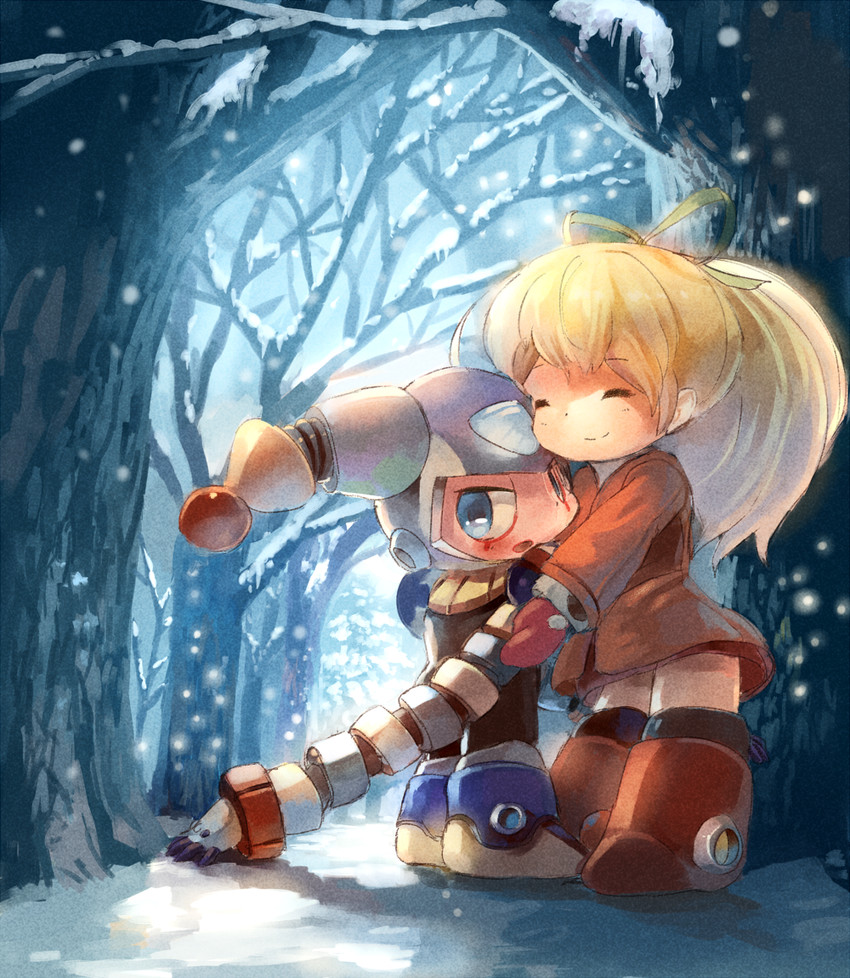 roll and clown man (mega man and 1 more) drawn by b_spa_gyoreva