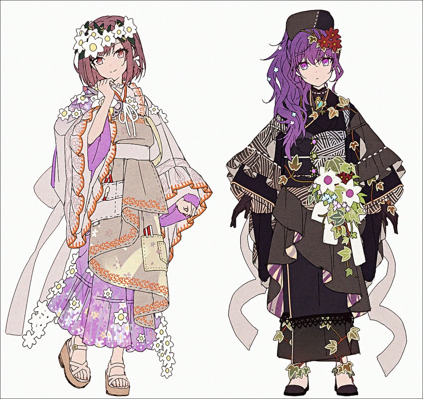 asahina mafuyu and shinonome ena (project sekai) drawn by hakusai_(tiahszld)
