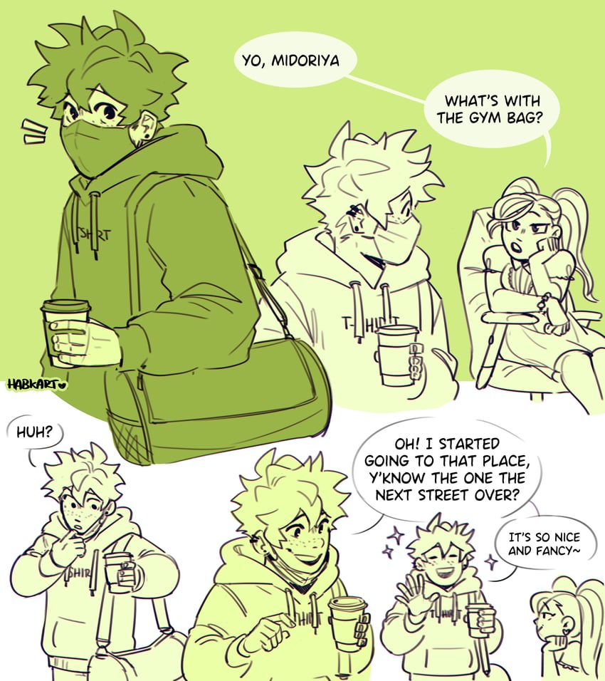midoriya izuku and la brava (boku no hero academia) drawn by habkart