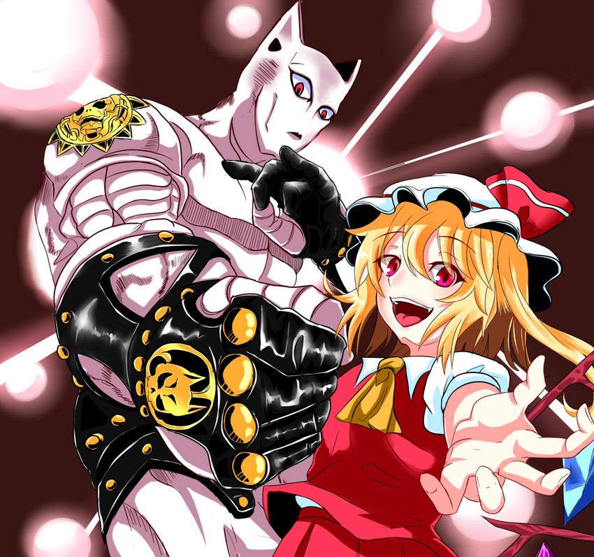 flandre scarlet and killer queen (touhou and 1 more) drawn by rakku_(10219563)