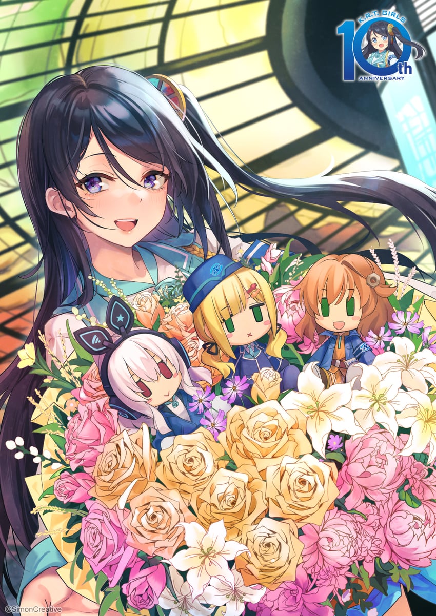 xiao qiong, emilia, nana, and ann (krt girls) drawn by hika_(cross-angel) and simon_creative_tw