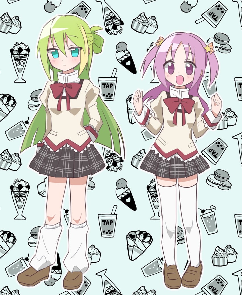 alina gray and misono karin (mahou shoujo madoka magica and 1 more) drawn by miyuara