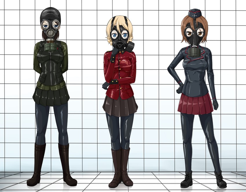 darjeeling, nishizumi maho, and nonna (girls und panzer) drawn by tamakko