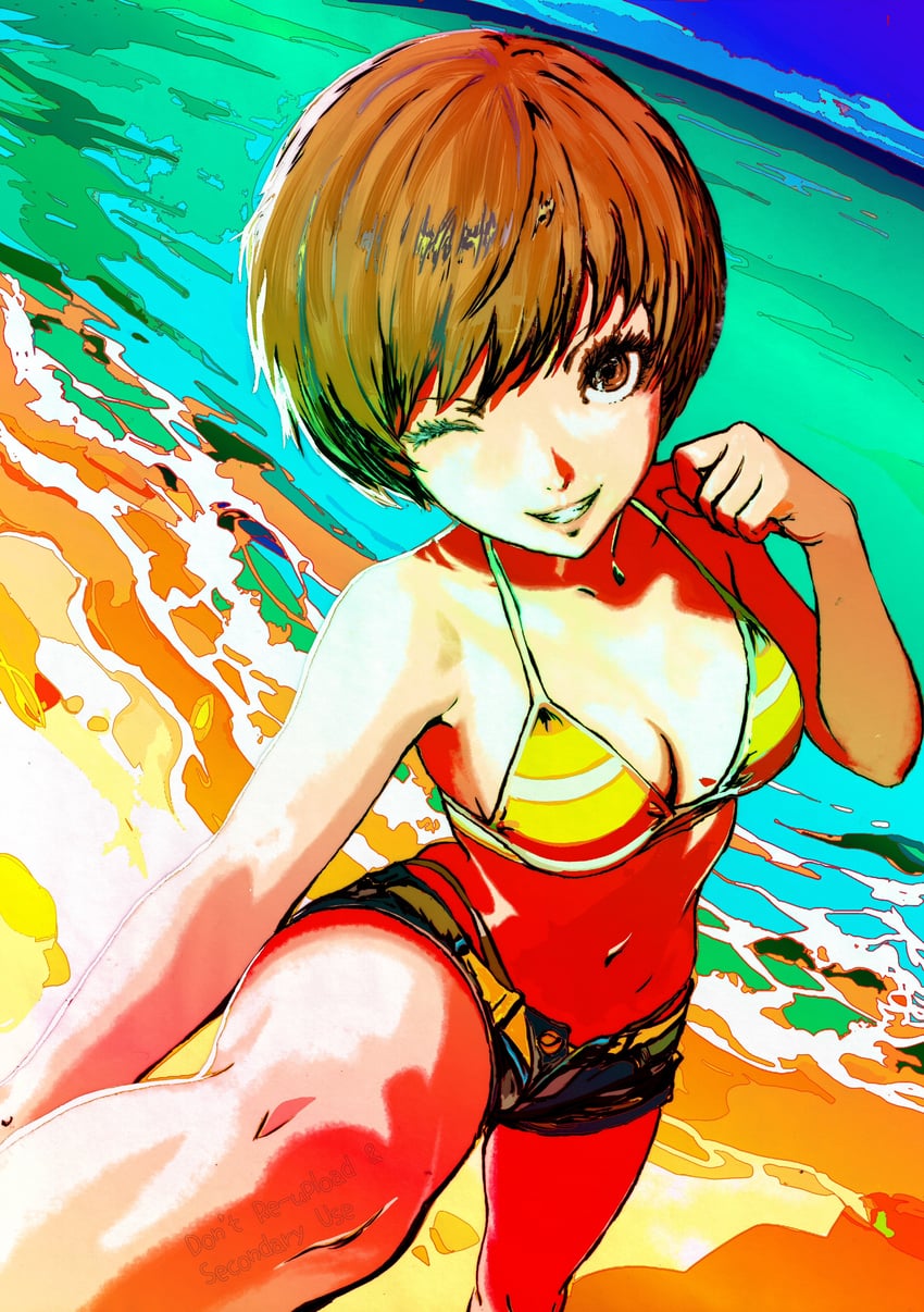 satonaka chie (persona and 1 more) drawn by oeilvert_fft