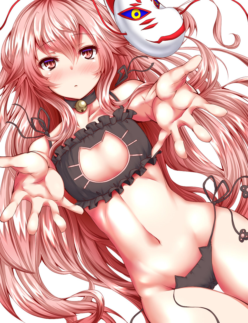 hata no kokoro (touhou) drawn by zan_(harukahime)