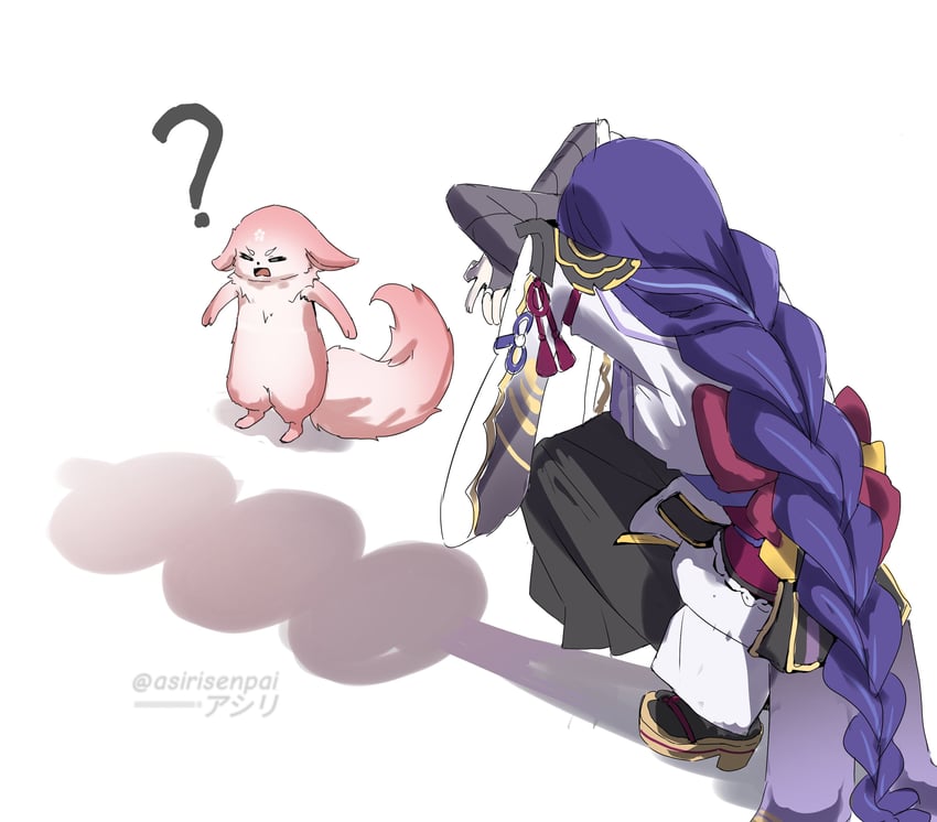 raiden shogun and yae miko (genshin impact) drawn by asiri_senpai