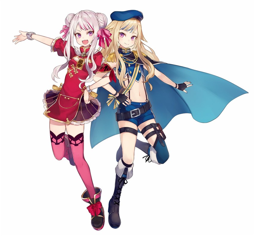 tanaka hime and suzuki hina (himehina channel) drawn by shugao