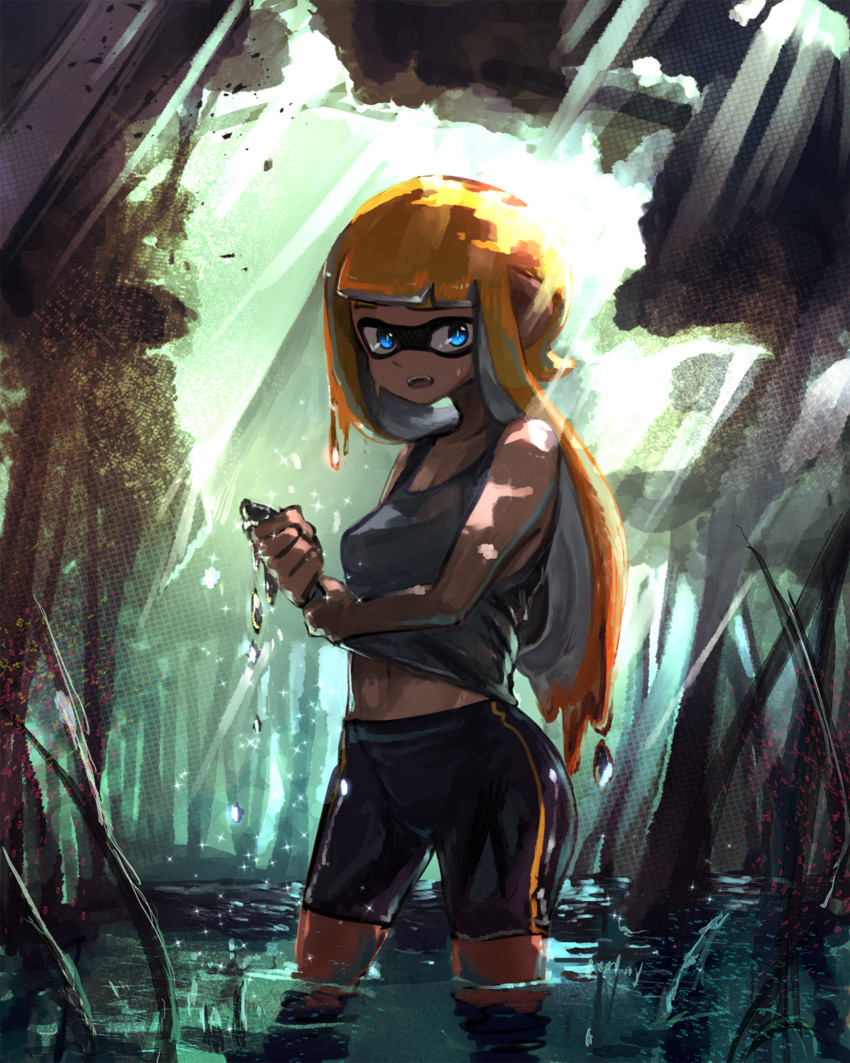 inkling player character, inkling girl, and kaori (splatoon) drawn by kashu_(hizake)