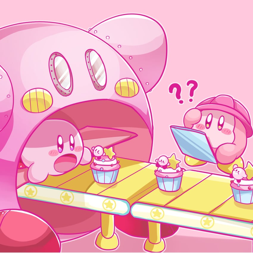 kirby and waddle dee (kirby) drawn by atsuki_(atsuki_427)