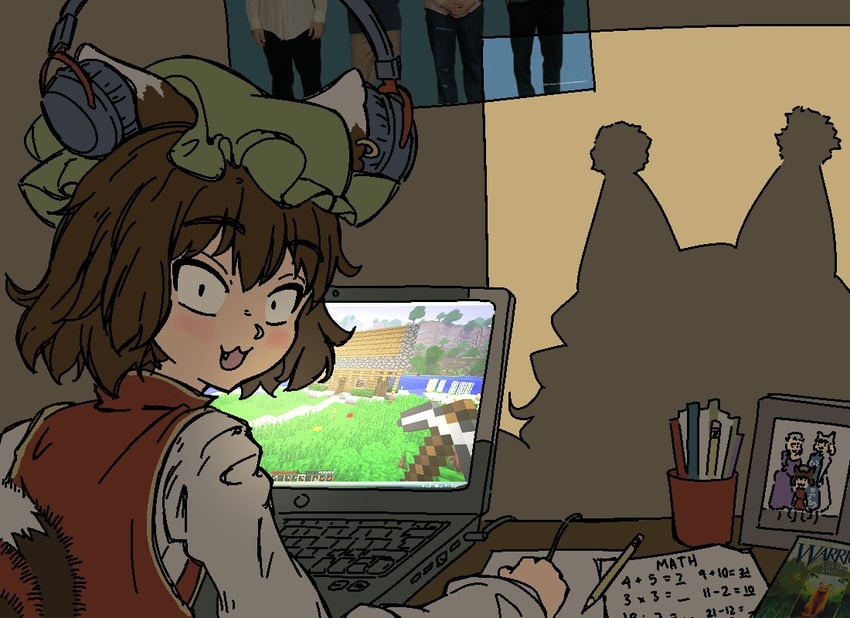 yakumo ran, chen, and firestar (touhou and 4 more) drawn by stirfriedspam