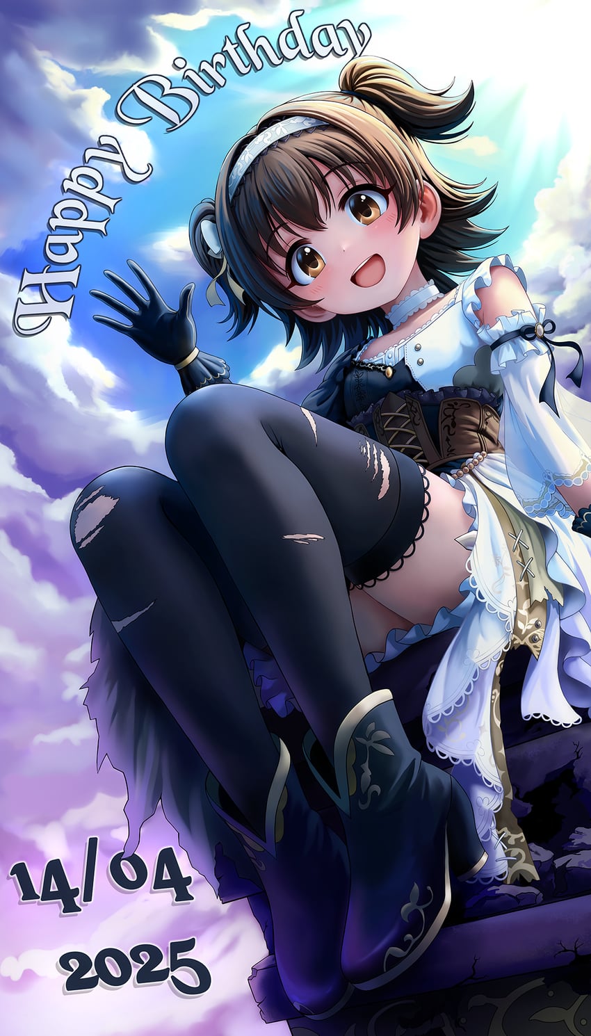 akagi miria (idolmaster and 1 more) drawn by solmyr2000