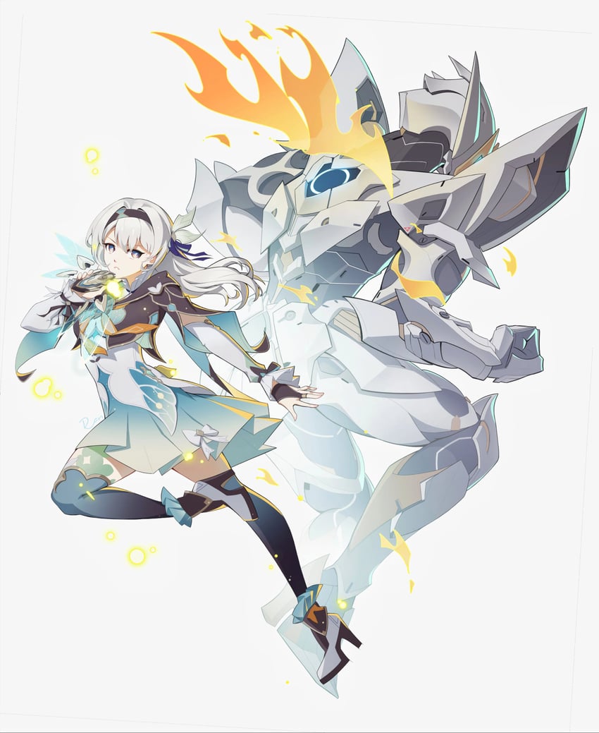 firefly and sam (honkai and 1 more) drawn by yong_xi