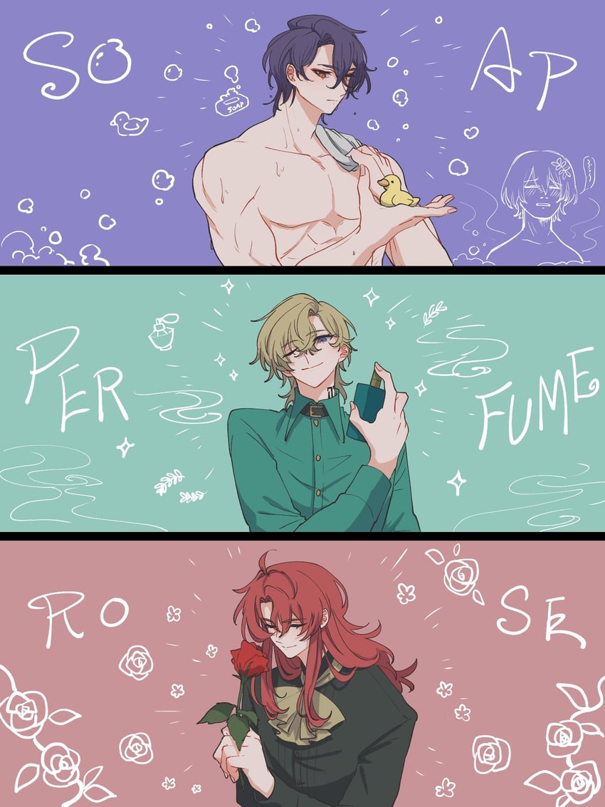 aventurine, dr. ratio, and argenti (honkai and 1 more) drawn by obibi1105