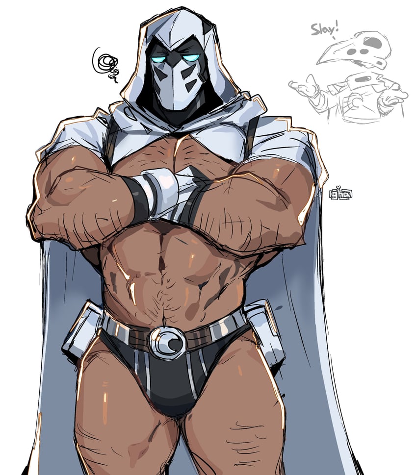 moon knight and marc spector (marvel and 1 more) drawn by graysheartart