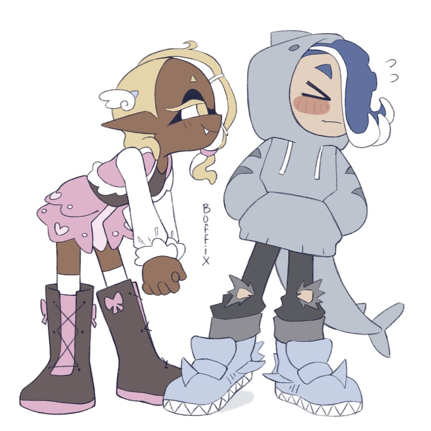 shiver and frye (splatoon and 1 more) drawn by boffix