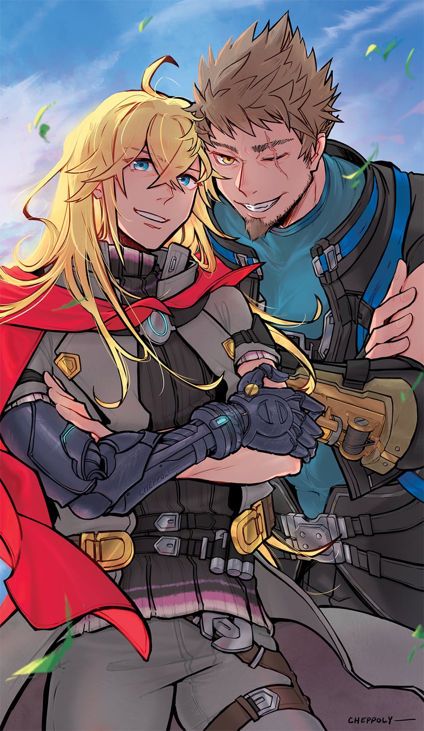 rex and shulk (xenoblade chronicles and 1 more) drawn by cheppo